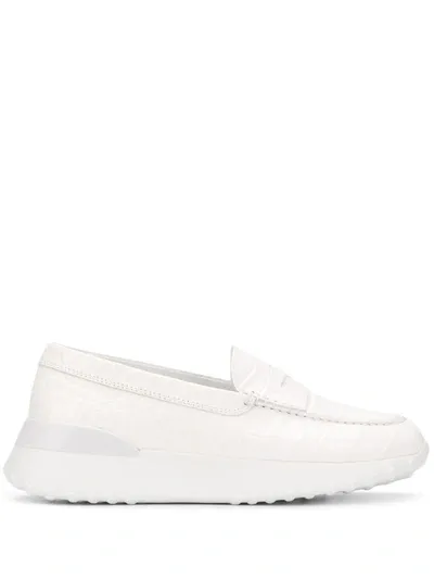 Tod's Leather Loafers In White