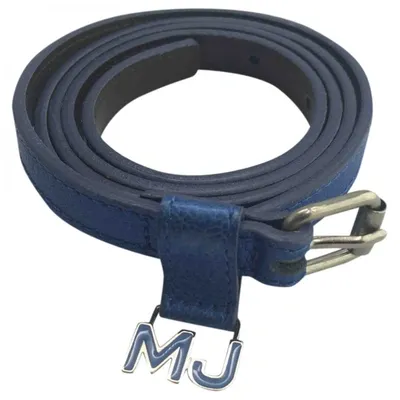 Pre-owned Marc Jacobs Leather Belt In Blue