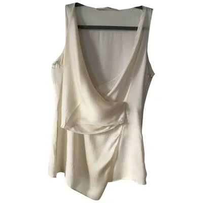 Pre-owned Schumacher Silk Vest In Ecru