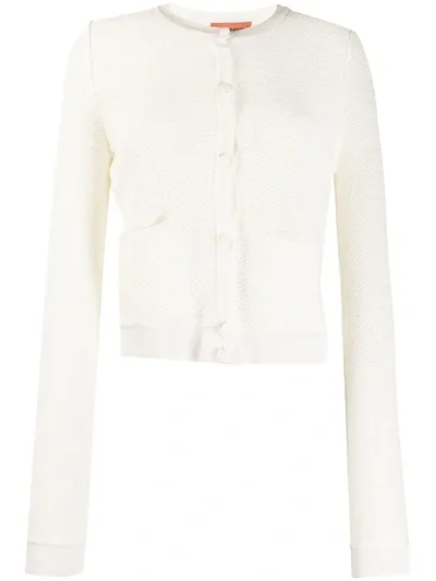 Missoni Cropped Knit Cardigan In White