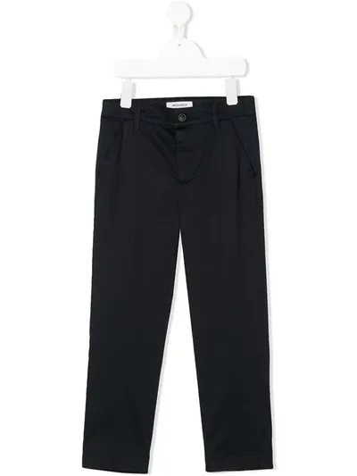 Woolrich Teen Plain Straight-leg Chinos In Blue