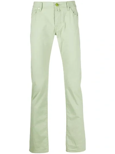 Jacob Cohen Mid-rise Faded Jeans In Green