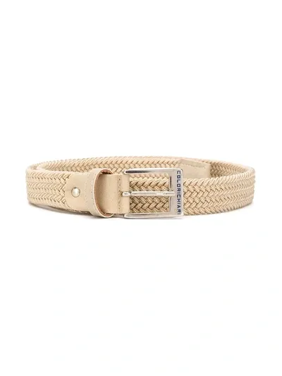 Colorichiari Kids' Woven Strap Belt In Neutrals