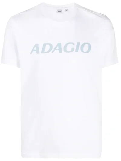 Aspesi Short Sleeve Logo Print T-shirt In White