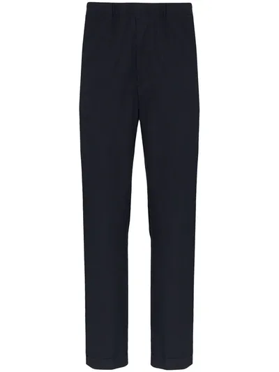 Descente Navy Zip Pocket Trousers In Blue