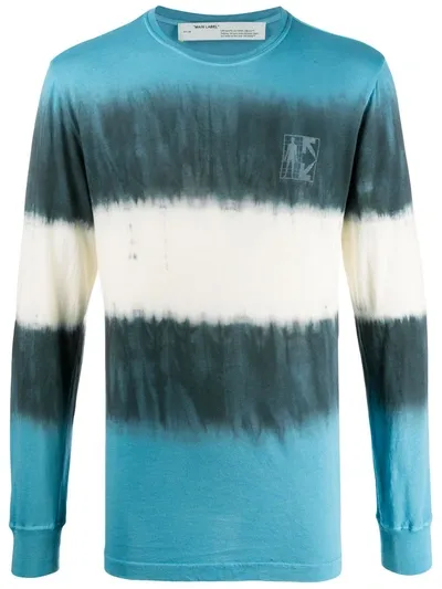 Off-white Arrow Tie Dye Long-sleeve T-shirt In Blue