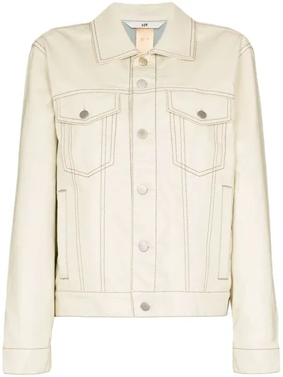 Eytys Buck Tar Denim Jacket In White