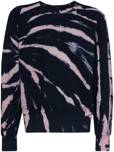 Les Tien Tie-dye Cotton Sweatshirt In Blue