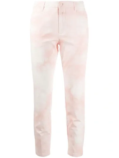 Closed Cropped Tie-dye Trousers In Pink