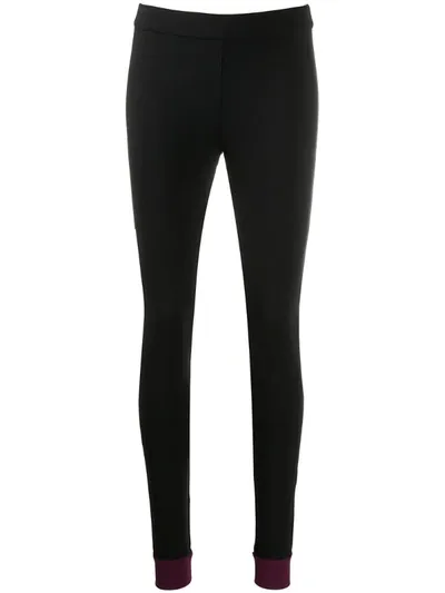 No Ka'oi Contrasting-cuffs Leggins In Black