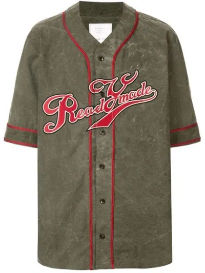 Readymade Recycled Canvas Baseball Shirt In Green