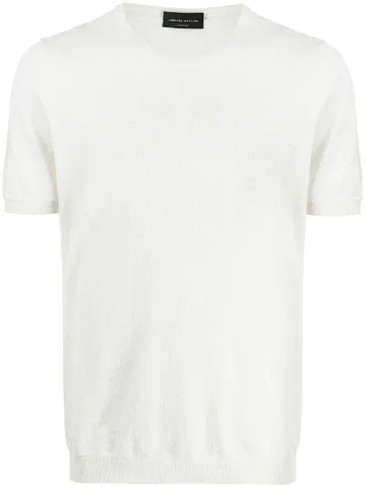 Roberto Collina Short-sleeve Knit Top In White