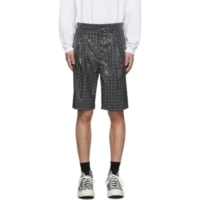 Doublet Two-tone Print Shorts In Black