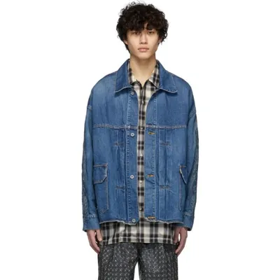 Doublet Indigo Denim Chaos Embroidery Jacket