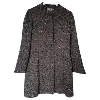 Pre-owned Krizia Wool Coat In Black