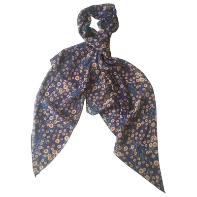 Pre-owned Isabel Marant Étoile Silk Neckerchief In Blue