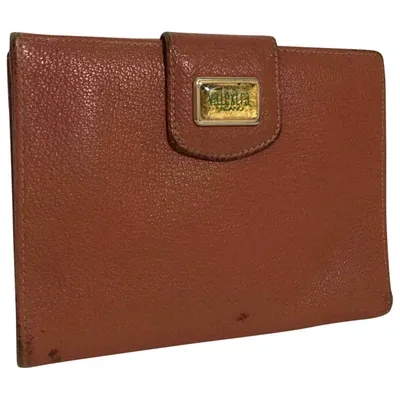 Pre-owned Valextra Leather Wallet In Brown