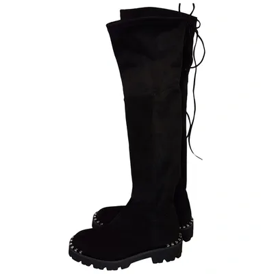 Pre-owned Baldinini Riding Boots In Black