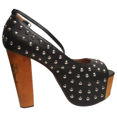 Pre-owned Jeffrey Campbell Leather Heels In Black