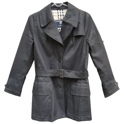 Pre-owned Burberry Trench Coat In Black