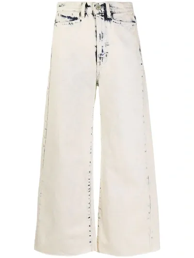 Proenza Schouler Wide Leg Cropped Trousers In White