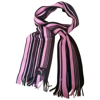 Pre-owned Puma Wool Scarf In Pink