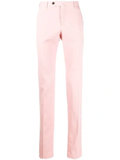 Pt01 Slim-fit Chino Trousers In Pink