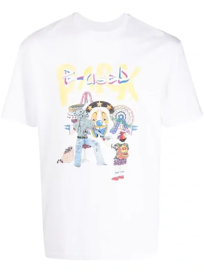 B-used White Cotton T-shirt