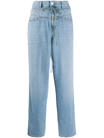 Closed X Societé Anonyme Drawstring Jeans In Blue