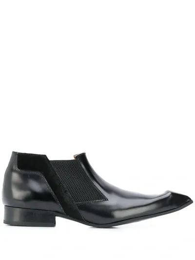 Comme Des Garçons Pointed Chelsea Boots In Black