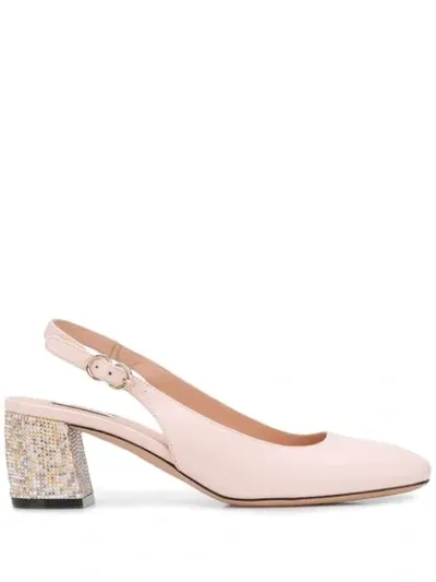 Bally Celie Studded Heel Pumps In Pink