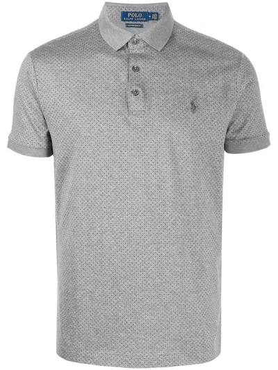 Polo Ralph Lauren Spotted Polo Shirt In Grey