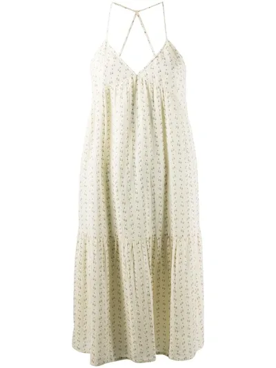 Ba&sh Ba & Sh Ella Printed Flounce Slip Dress In Neutrals