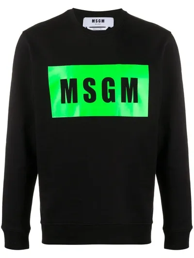 Msgm Logo-print Sweatshirt In Black