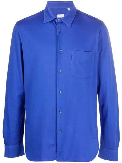 Aspesi Buttoned Cotton Shirt In Blue