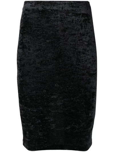 Balenciaga Cycling Crushed-velvet Mini-skirt In Black