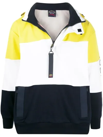 Paul & Shark Colour Block Windbreaker In Yellow