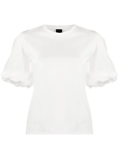 Pinko Puff-sleeved T-shirt In White