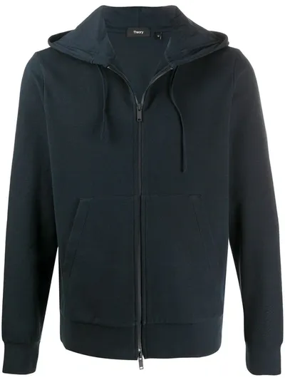 Theory Zip-up Hoodie In Blue