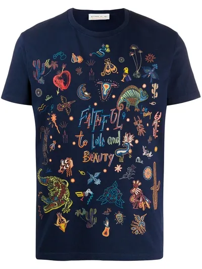 Etro Faithful T-shirt In Blue