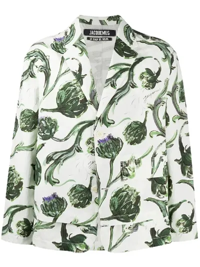 Jacquemus Artichoke-print Cotton-blend Canvas Jacket In Multicoloured