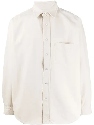 Tommy Hilfiger Snap Button Shirt In Neutrals