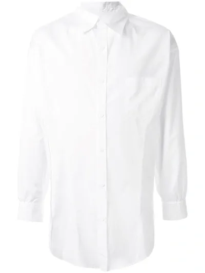 Sulvam Oversized Button Shirt In White