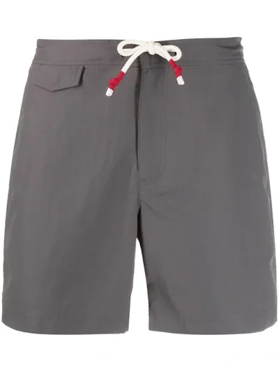 Orlebar Brown Drawstring Waist Swimming Trunks In Grey