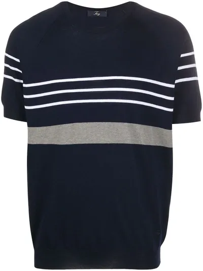 Fay Short-sleeve Jumper In Blue