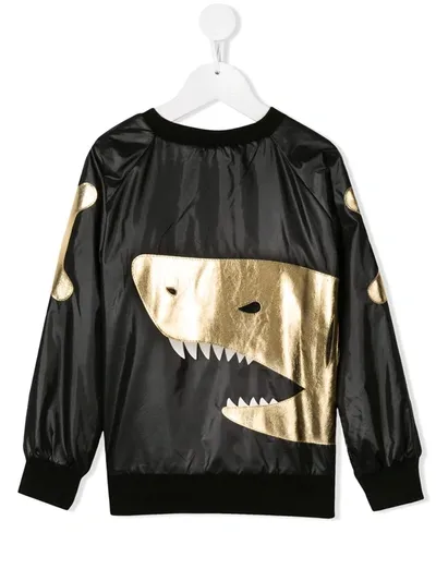 Wauw Capow Kids' Jaws Cardigan In Black