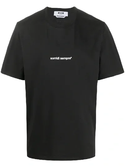 Msgm Oversized T-shirt In Black