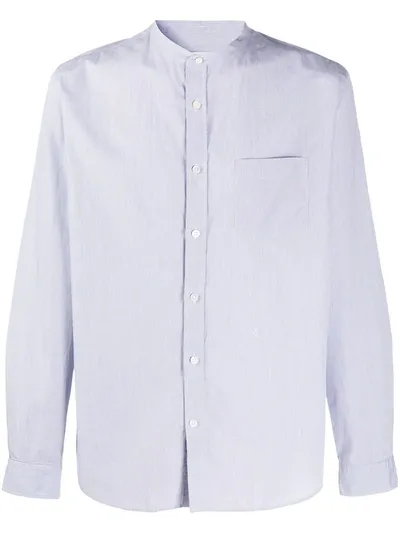 Closed Long Sleeve Patch Pocket Shirt In Blue