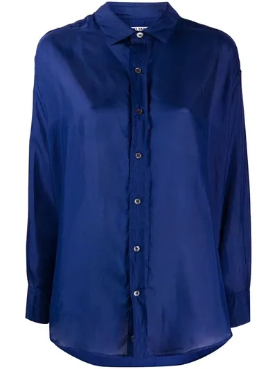 Katharine Hamnett Oversized Button Shirt In Blue