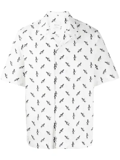 Paul Smith Rabbit-print Bowling Shirt In White